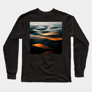 Metallic sandy desert painting Long Sleeve T-Shirt